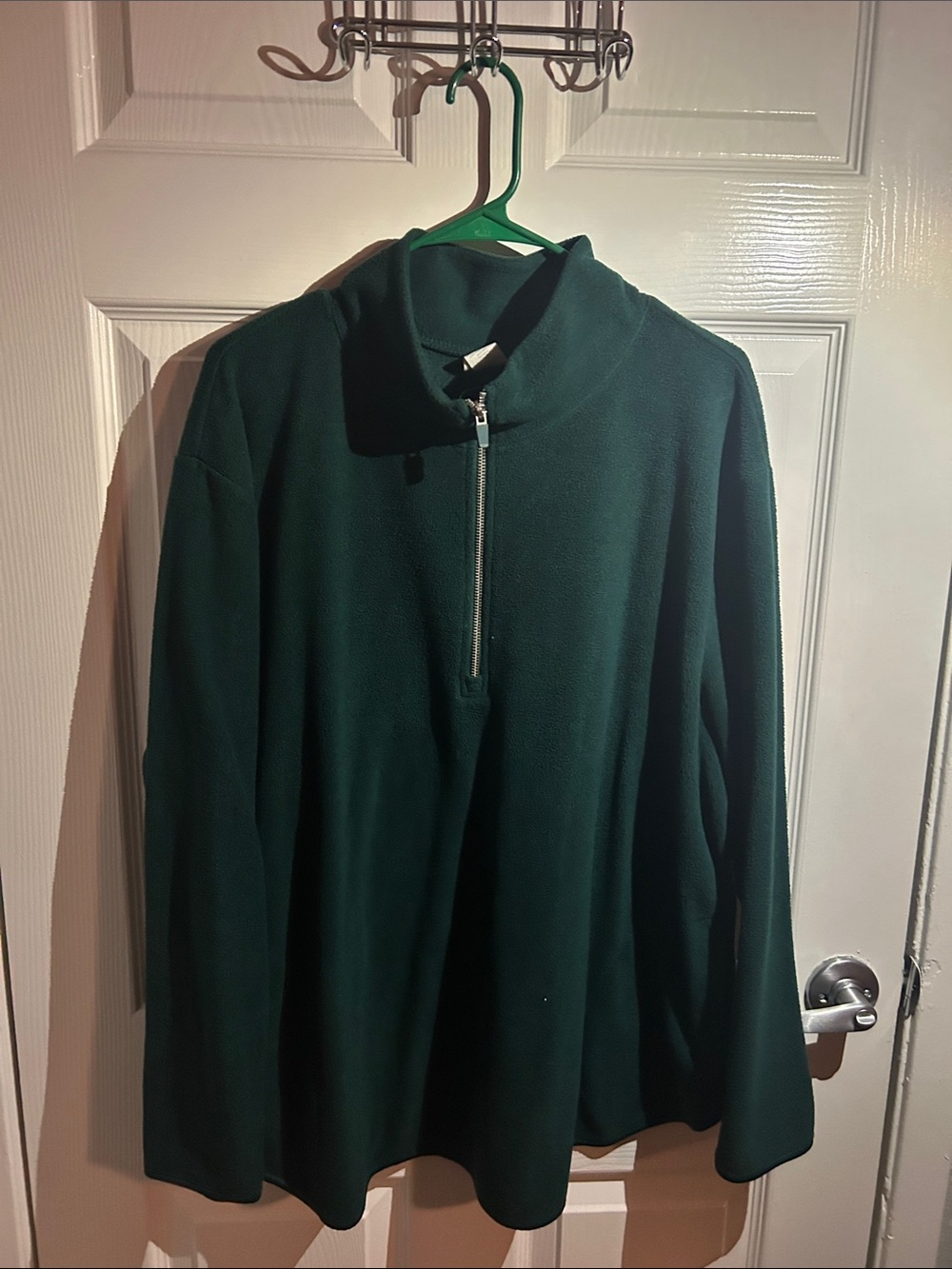 Men’s Dark Green Half-Zip Fleece Pullover